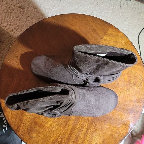 RAMPAGE SLOUCHY FIT SUEDE  ANKLE BOOTS R3 - Picture 7 of 13